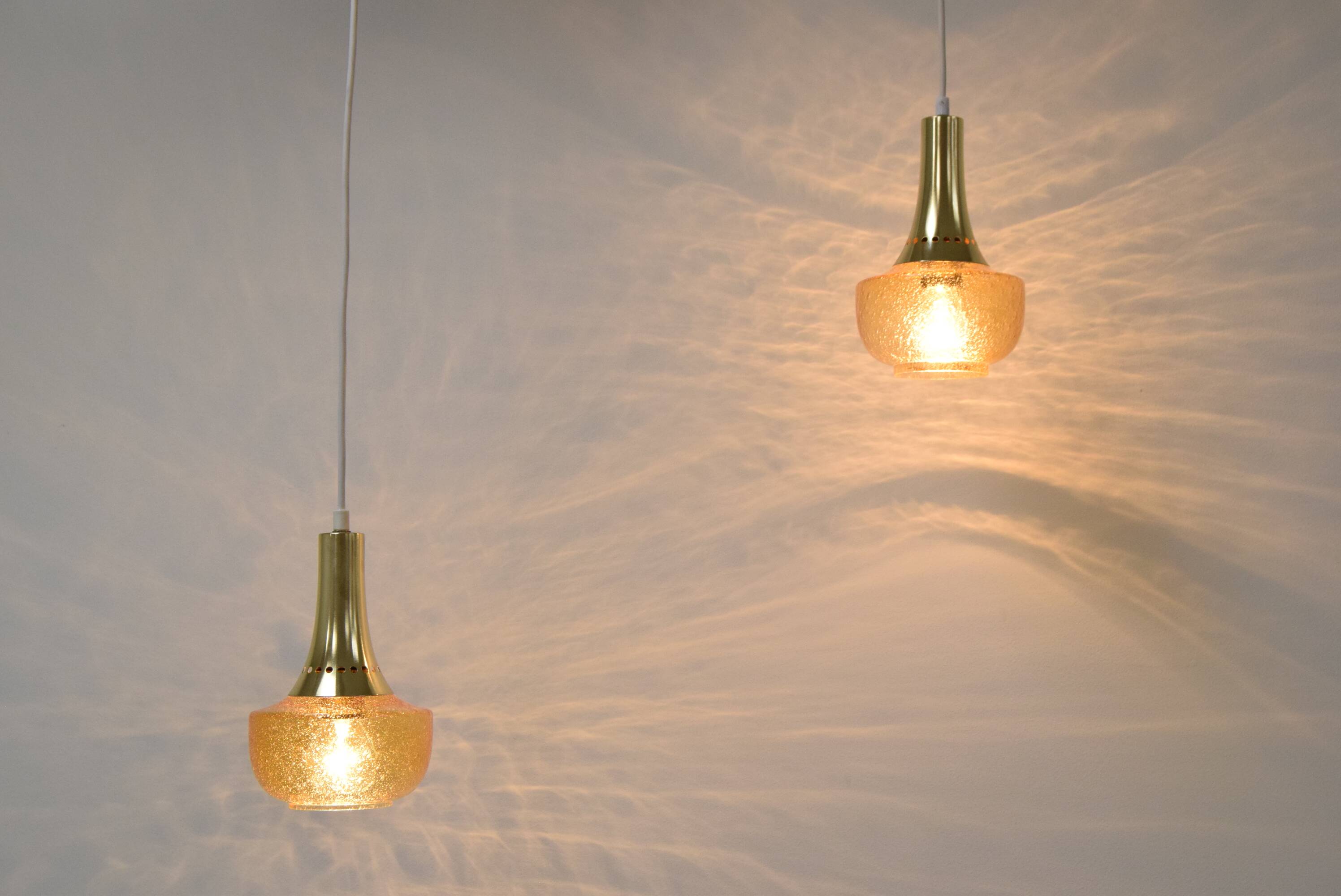 Pair of Mid-century Pendants, Czechoslovakia, 1960's.