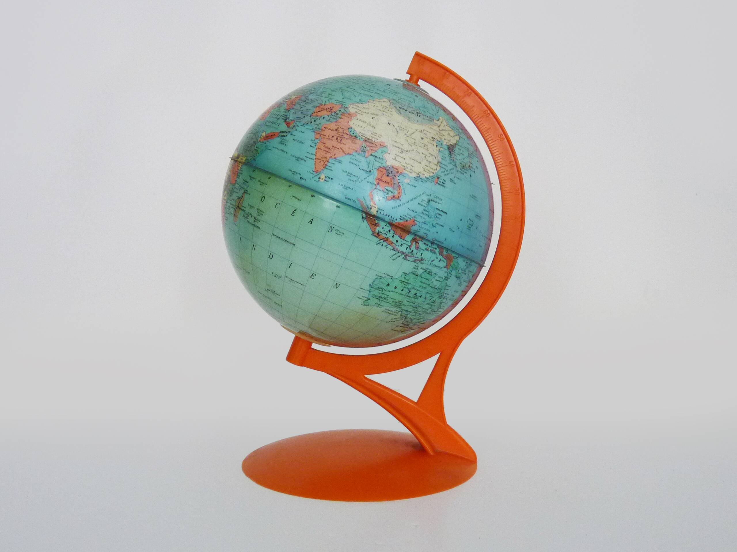 Globe terrestrial map world Editions Rico Florence Year 70