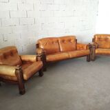 Brutalist Leather Lounge