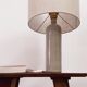 Lampe Grès et jute tissée