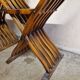 Pair of curule chairs known as Savonarole chairs - In carved wood