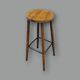 Vintage wooden and metal bar stool – simple and authentic design