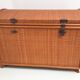 Trunk trunk in canned rattan 50s-60s