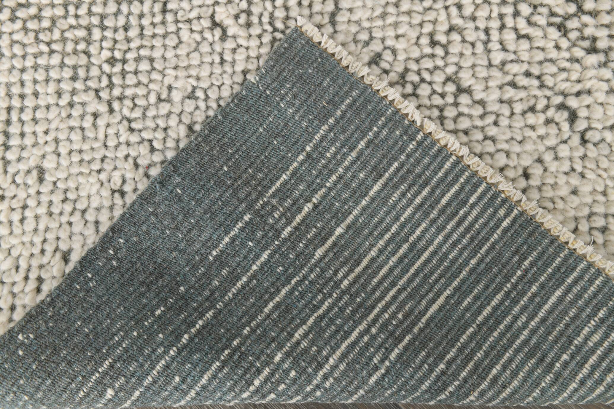 4x7 Shades Of Ash Green Handmade Wool Vintage Rug, 129x217Cm SK 34947