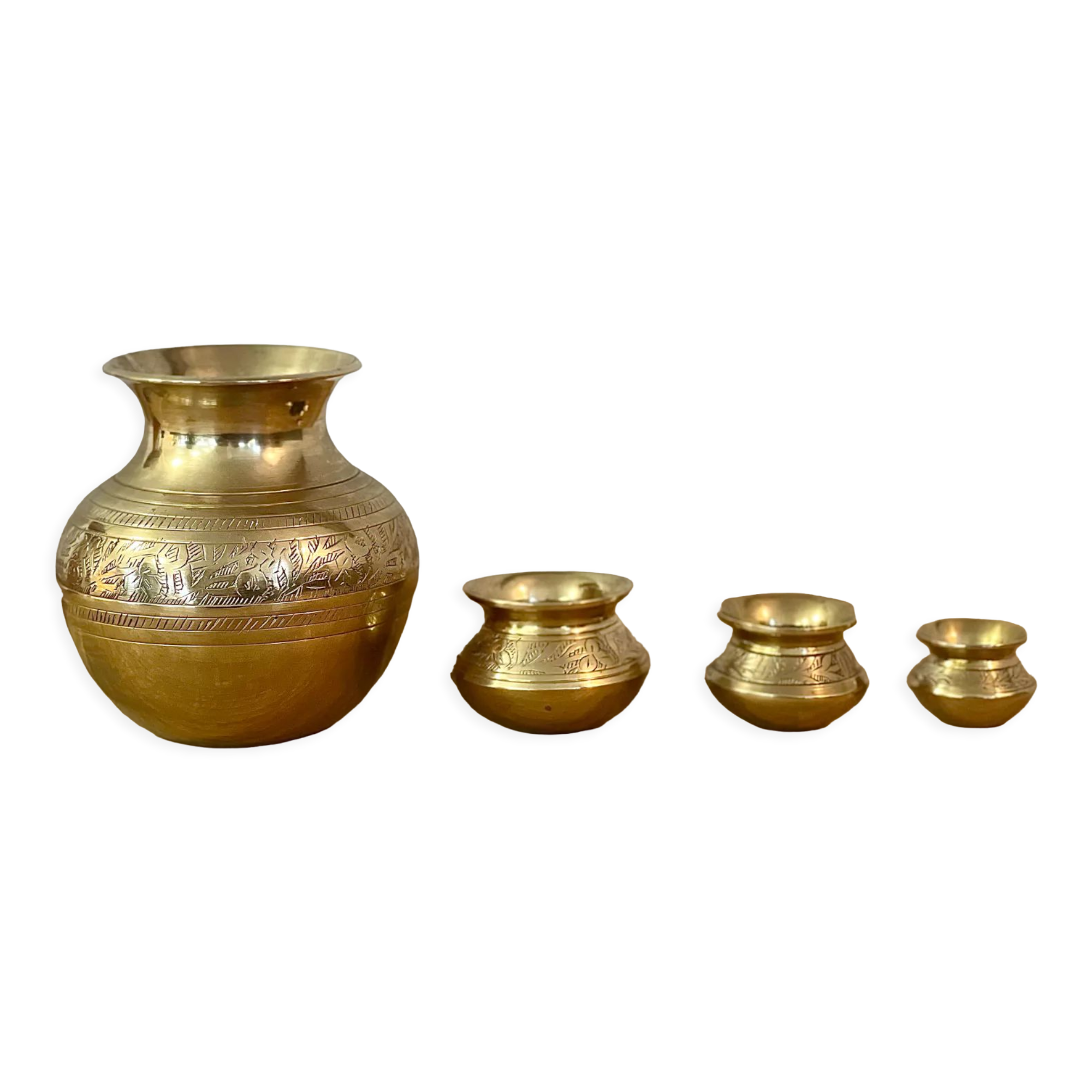 Indian Brass nesting pots