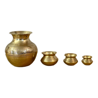 Indian Brass nesting pots