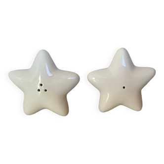 Salière et poivrier figurant une étoile de mer