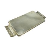 Art Deco tray, silver-plated brass, Szandrik, Hungary, 1930s.