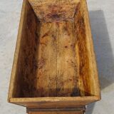 Very old solid oak dough trough with a lid and removable legs.