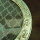 Service tray with cakes, silver plated, double glass with lace insertion, original box