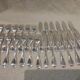 6 fish cutlery pieces, 12 pieces, silver-plated metal, Christofle silversmith, Perles