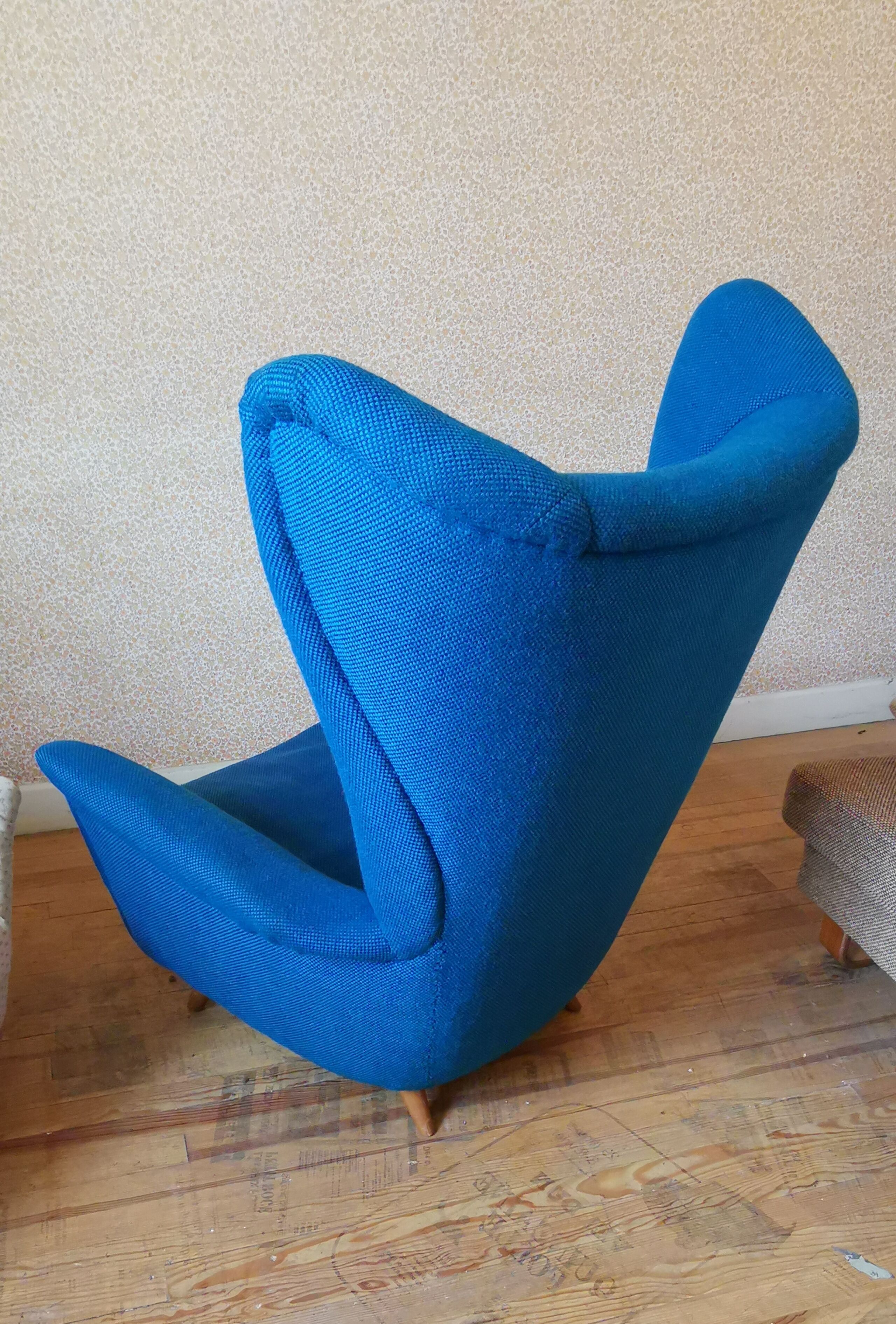 Bergere armchair wing back chair Italian design Years 50 60