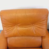 Paire de fauteuils lounge vintage en cuir des années 60 70
