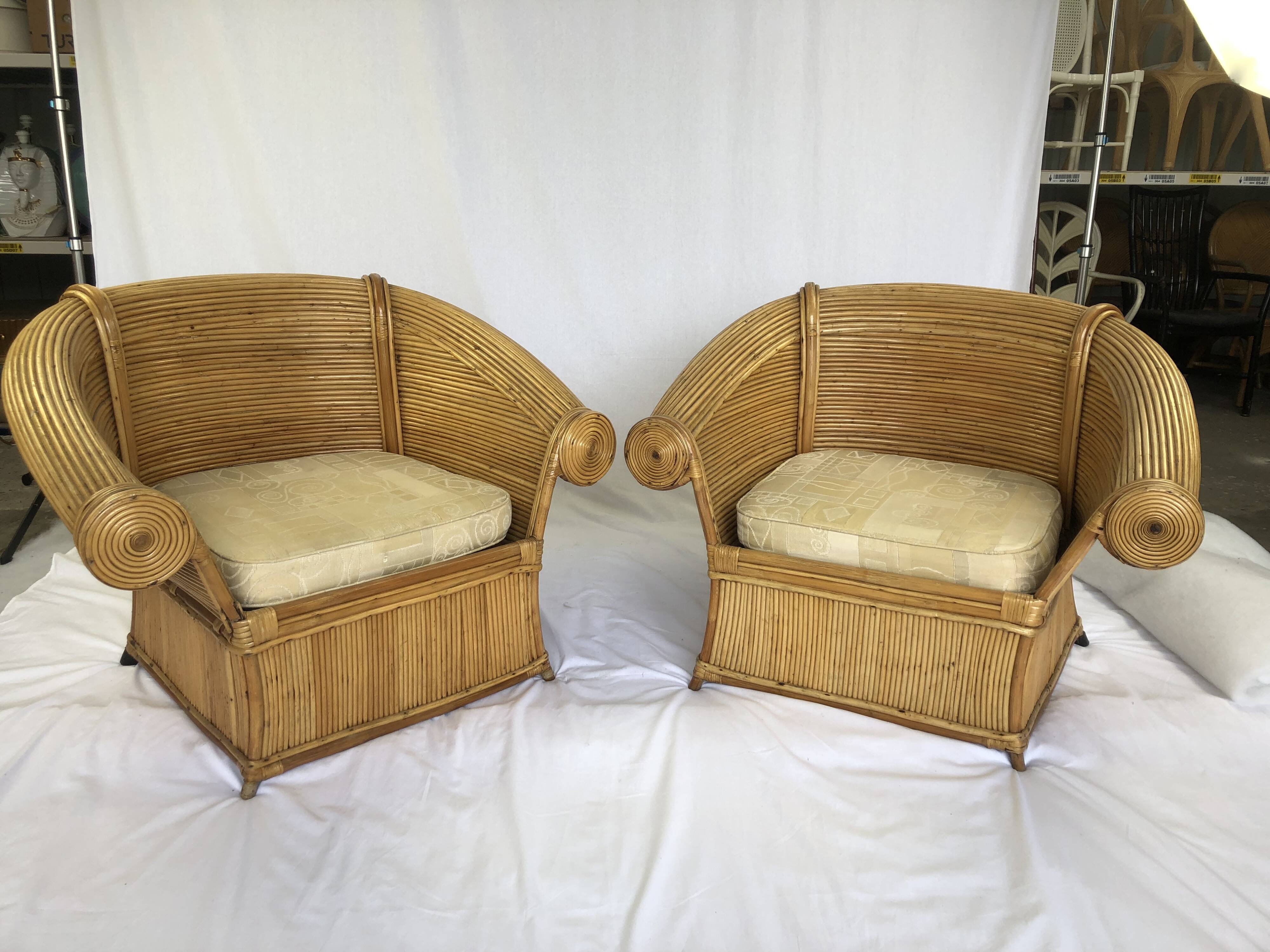 Fauteuil vintage en rotin