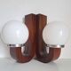 Vintage wooden wall light