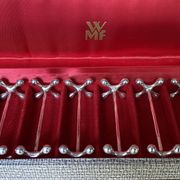 12 WMF silver-plated knife holders, boules model, in a box