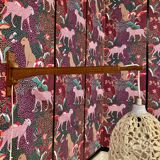 Large modular teak wall light Scandinavian design 1960.