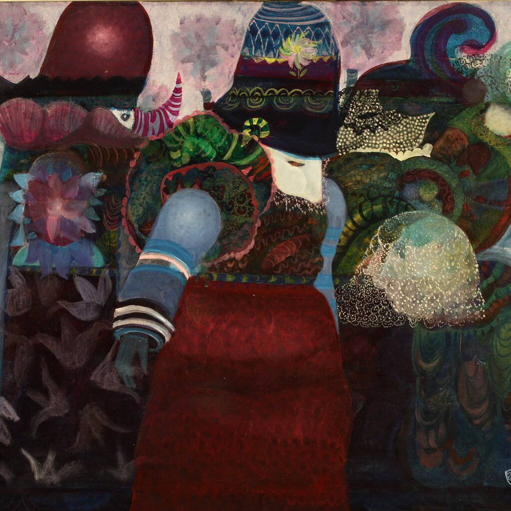 Peinture signée par Simonetta Carpini, années 80