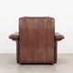 Fauteuil en cuir marron, design suisse, années 1970, fabrication : De Sede