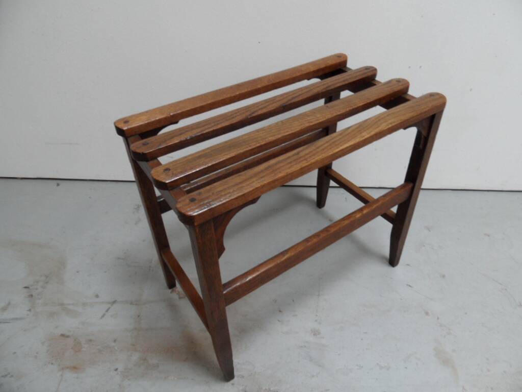 Vintage Dutch small oak bench 1930's