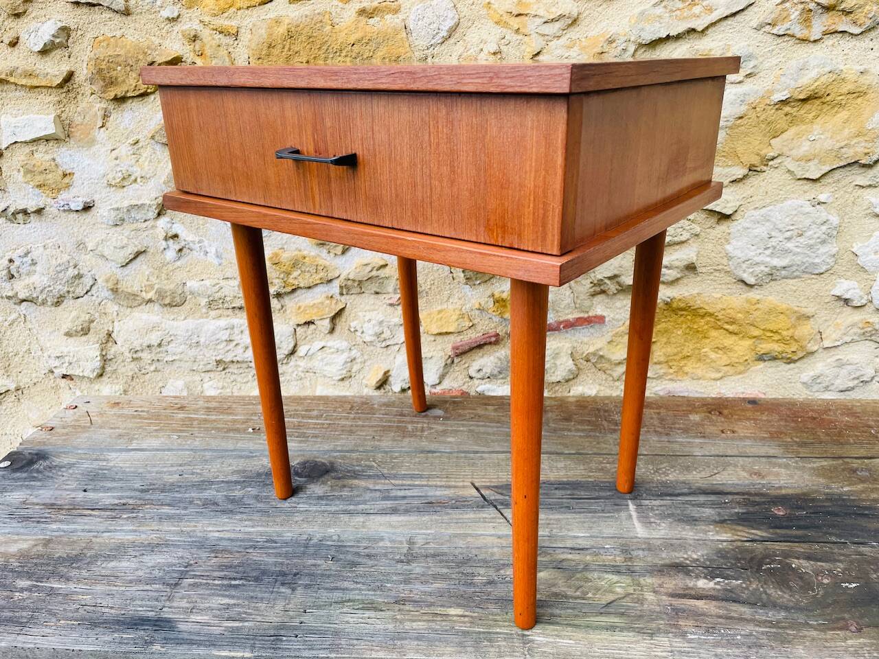 Vintage Scandinavian style bedside table, circa 1960's