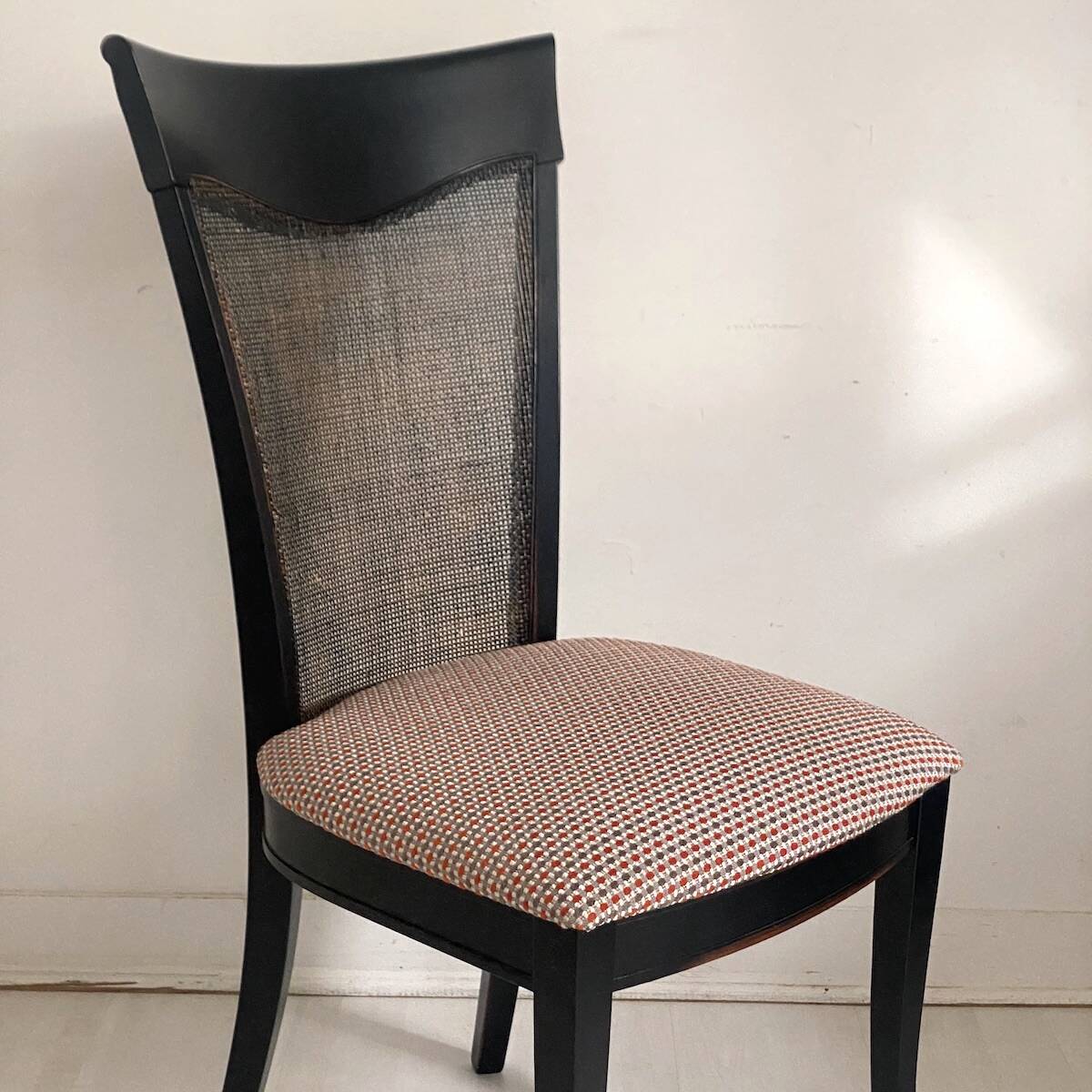 Chaise bois et cannage