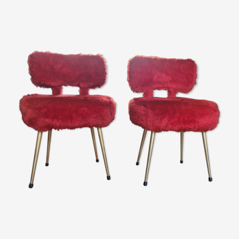 Paire de chaises design années 60