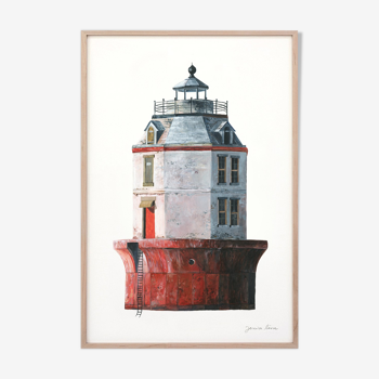 "Libby", the lighthouse, art print 21/29.7 cm