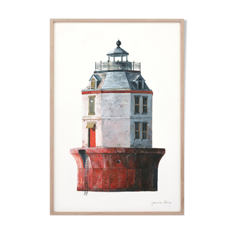 "Libby", the lighthouse, art print 21/29.7 cm