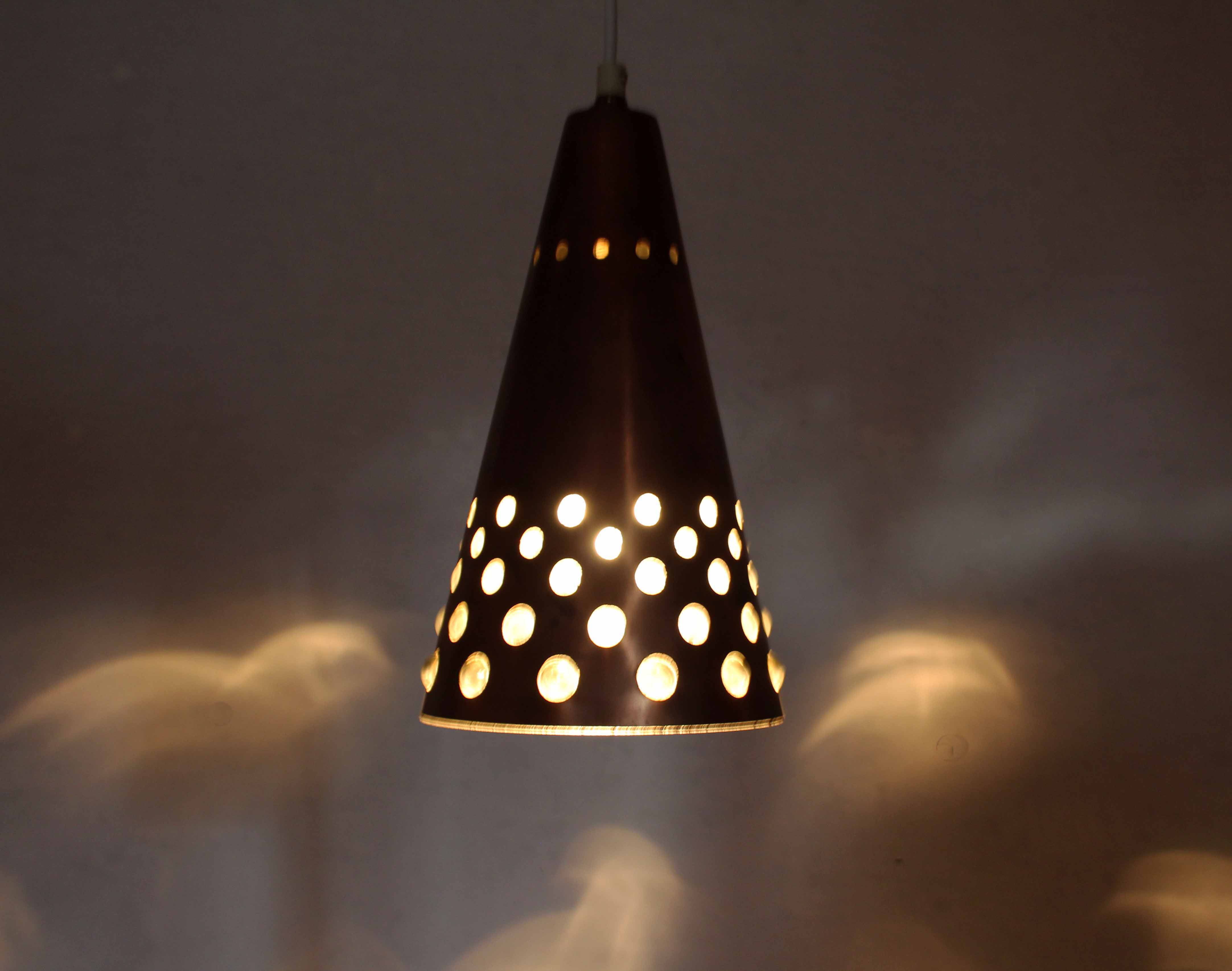 Nanny Still pendant lamp in copper and glass