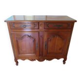 Buffet rustique-style Louis XV-Régence-chevillé-bois massif-pieds escargots