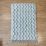 Berber rug ZigZag white and black 105x170 cm