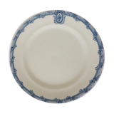 Vintage round serving dish from the Salins porcelain factory