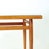 Table d'appoint sur roulettes en chêne, Tchécoslovaquie 1970