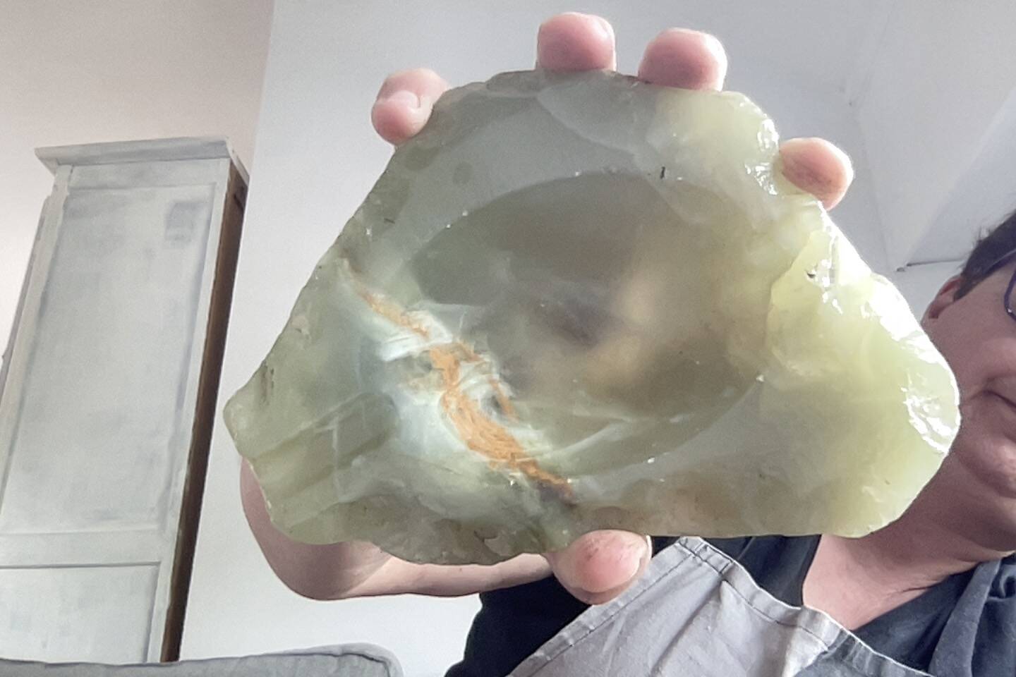 Cendrier onyx vert 15 cm