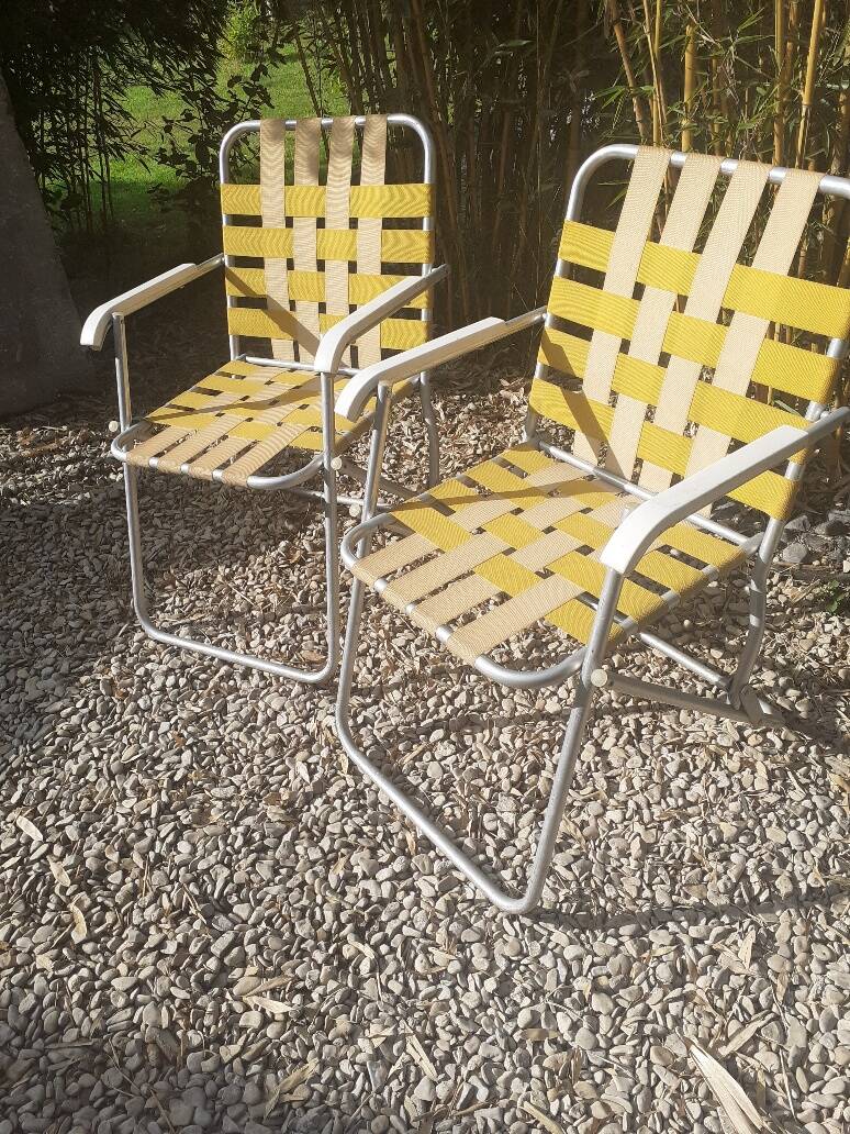 set of 2 folding camping chairs