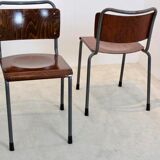 Chaise industrielle en contreplaqué 'TH-Delft' par WH Gispen