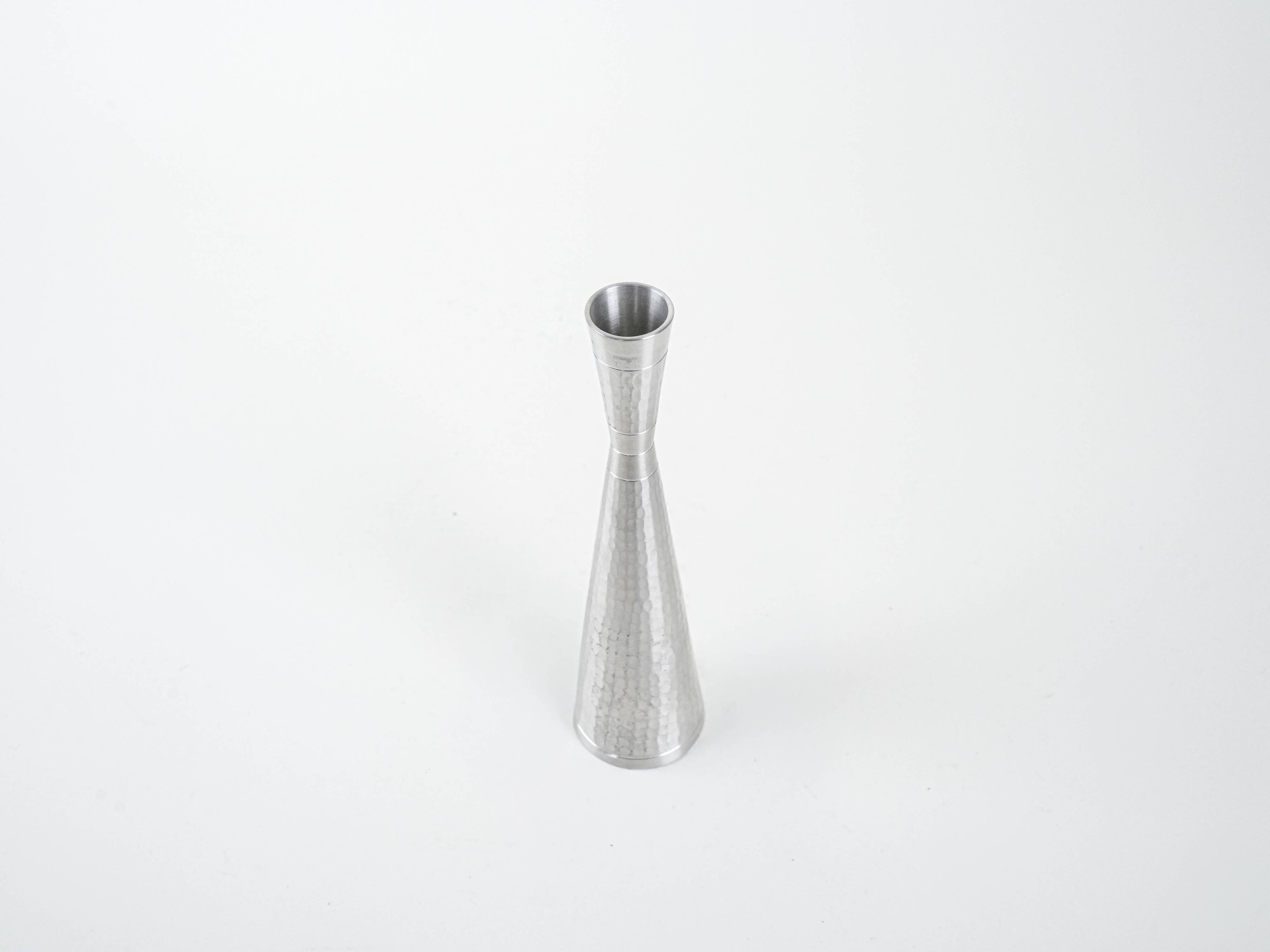 Metal candlestick, Italian design, 1970s, made in Italy