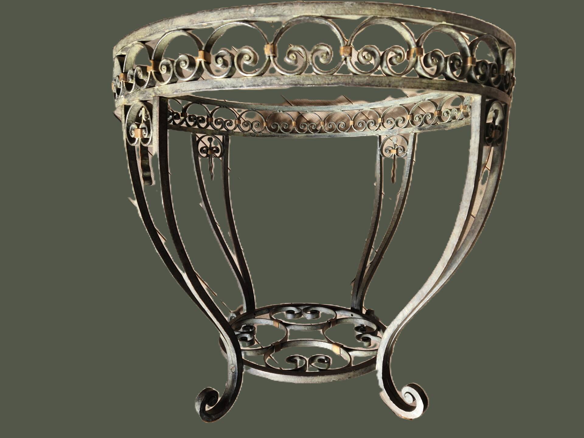 Wrought iron gueridon 1940s