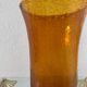 Large amber bubble glass vase from the 60s