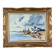 Marine painting “Littoral Breton” signed Marijane le Goaster – 1985