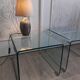 Pair of glass bedside tables or sofa tips