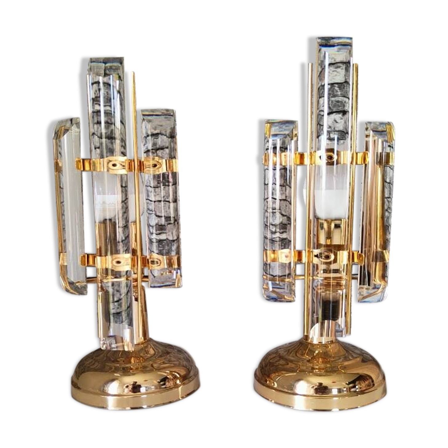 Paire de lampe venini made in italy 1990