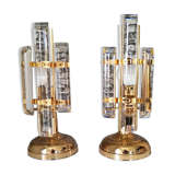 Paire de lampe venini made in italy 1990