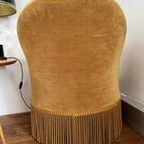 Vintage velvet Toad armchair