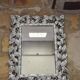 Silver wood mirror