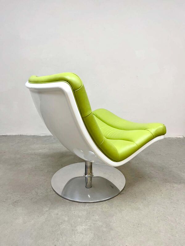 Chaise pivotante vintage design hollandais Artifort F978 'Green spirit'