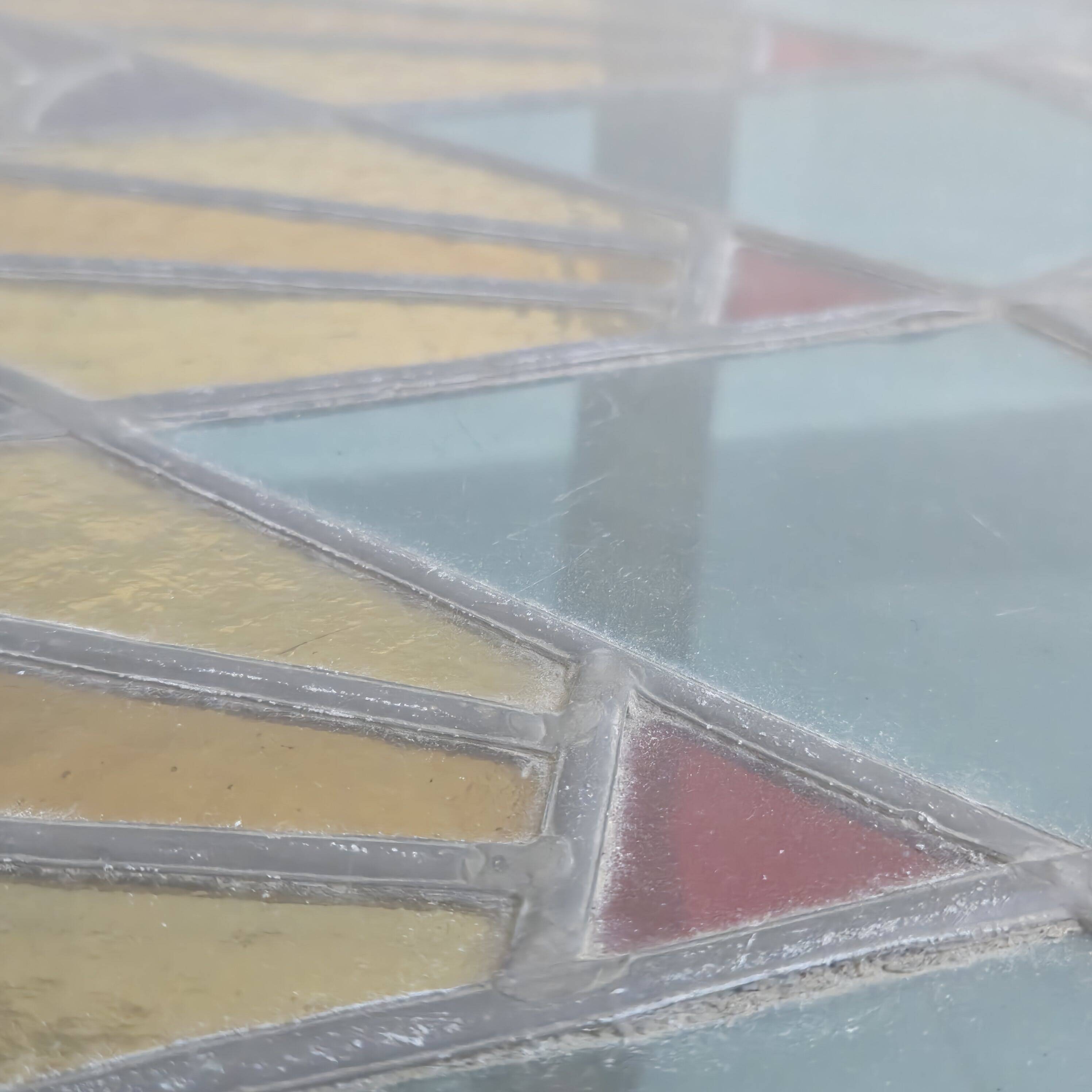 Vintage stained glass coffee table 1960