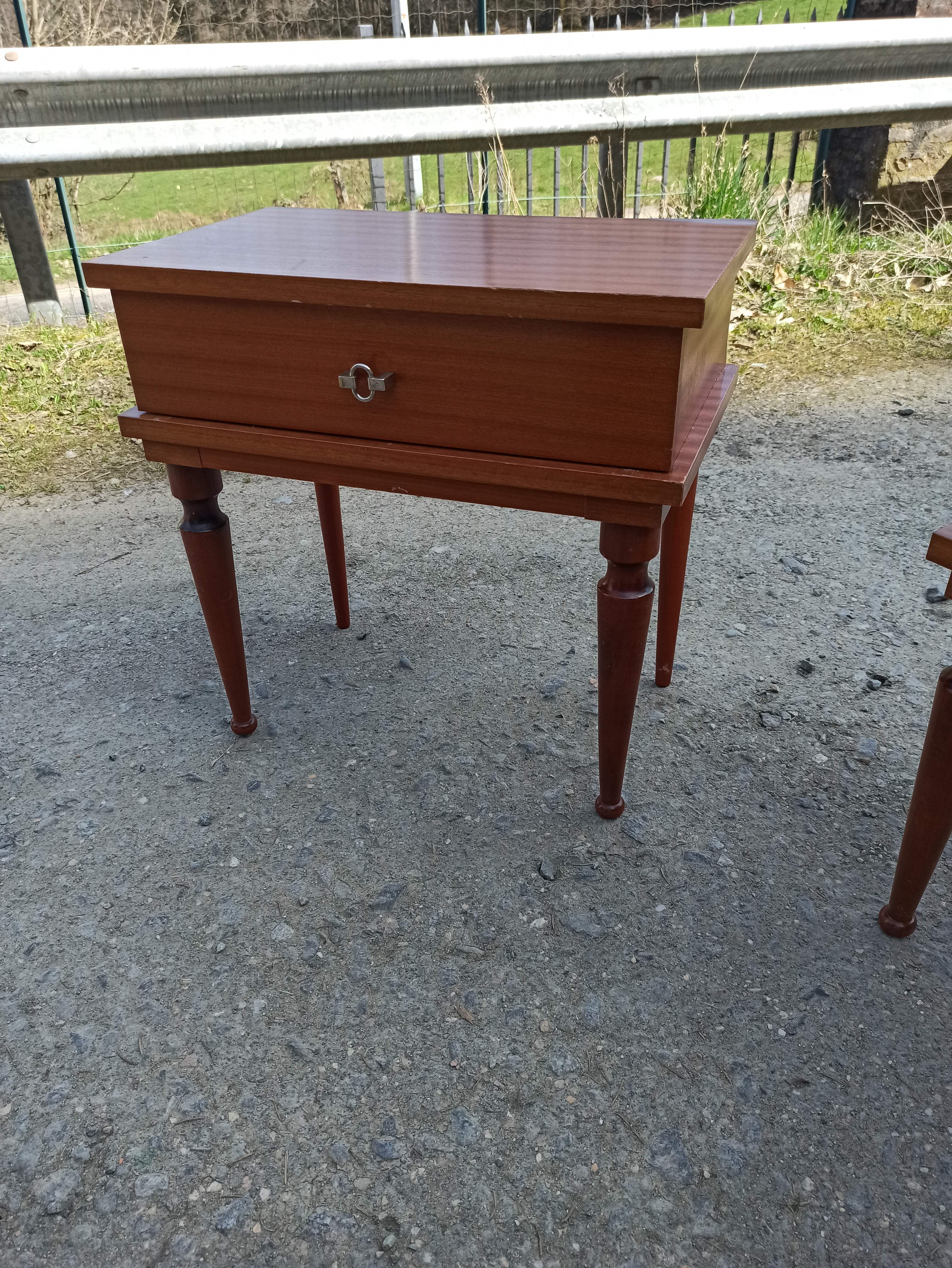 Pair of 50s Scandinavian style bedside tables