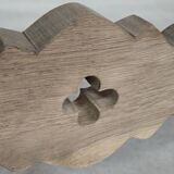 Large 19th century elm monastery table with solid top